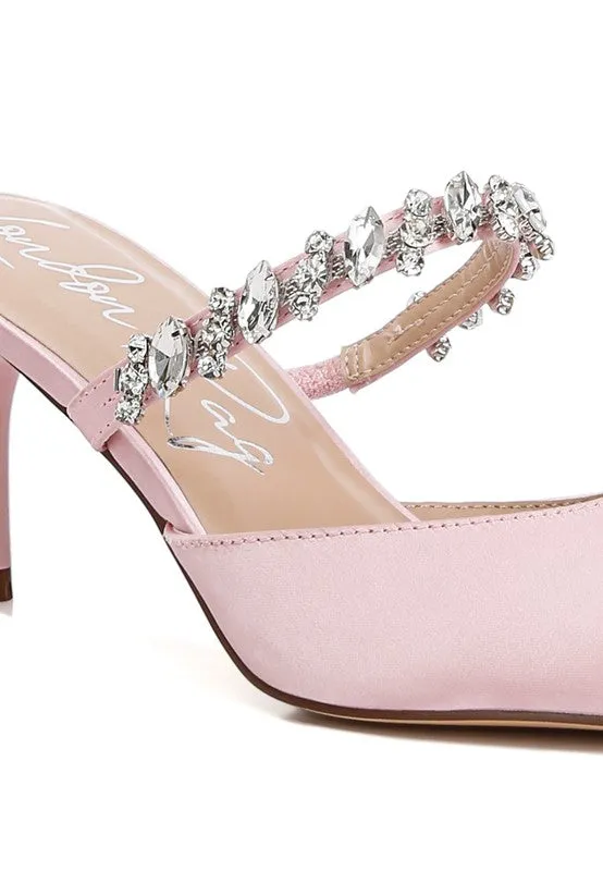 Sena Diamante Mule Heels