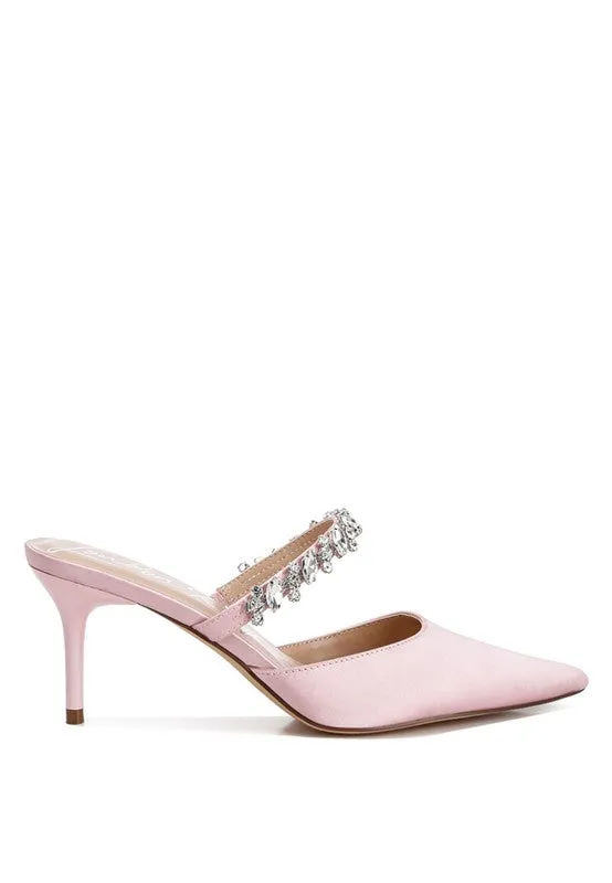 Sena Diamante Mule Heels