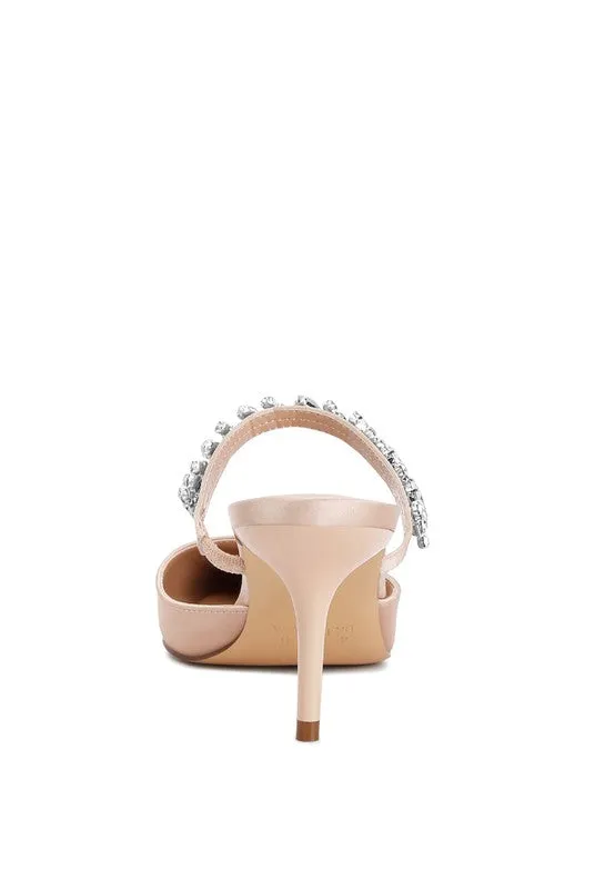 Sena Diamante Mule Heels