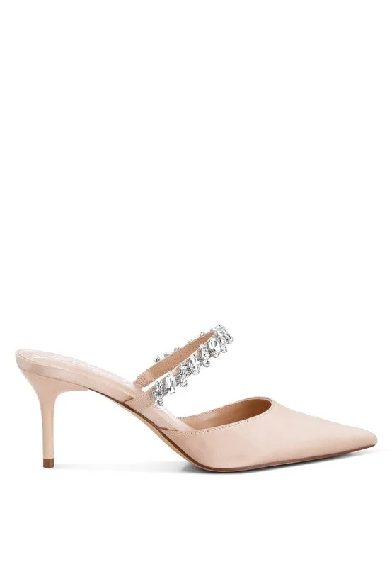 Sena Diamante Mule Heels