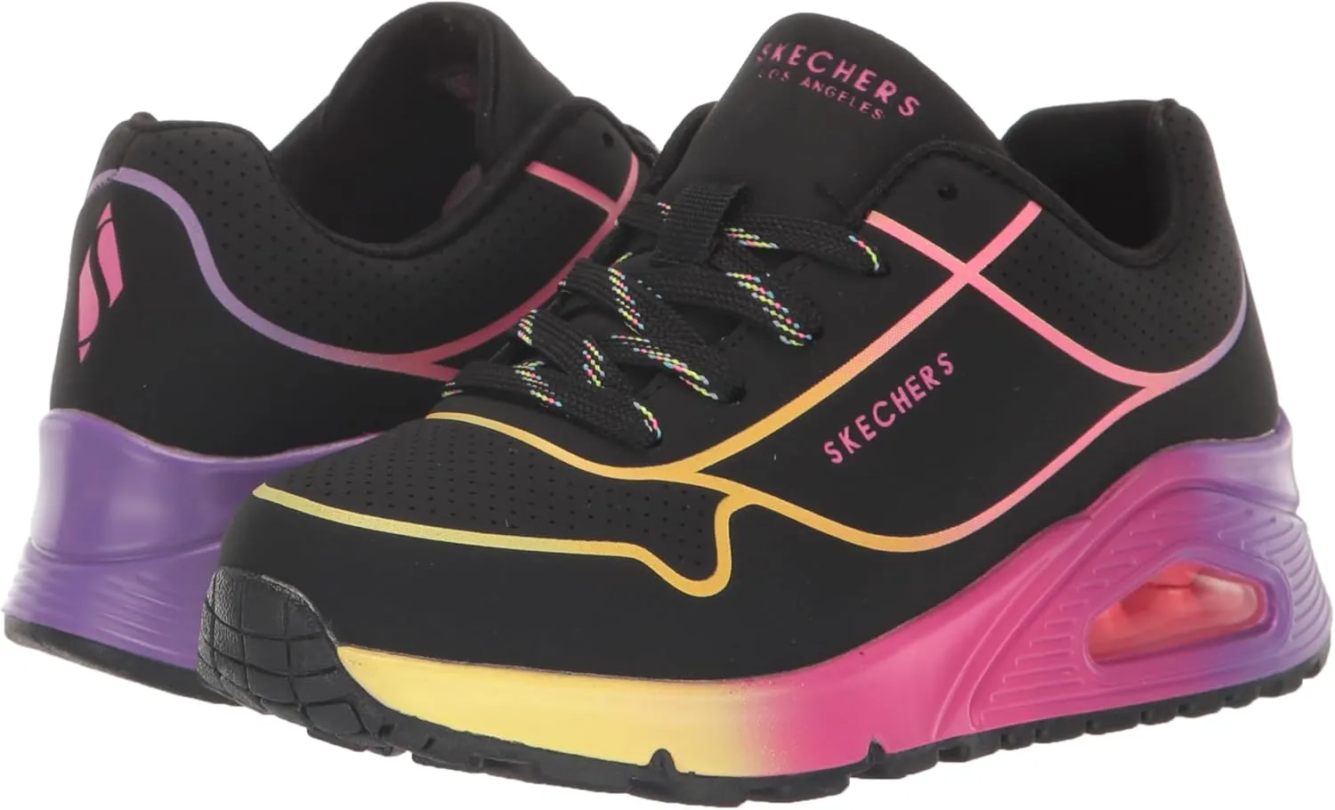 Skechers Girl's Street Uno Gen1-Pop of Neon Sneaker