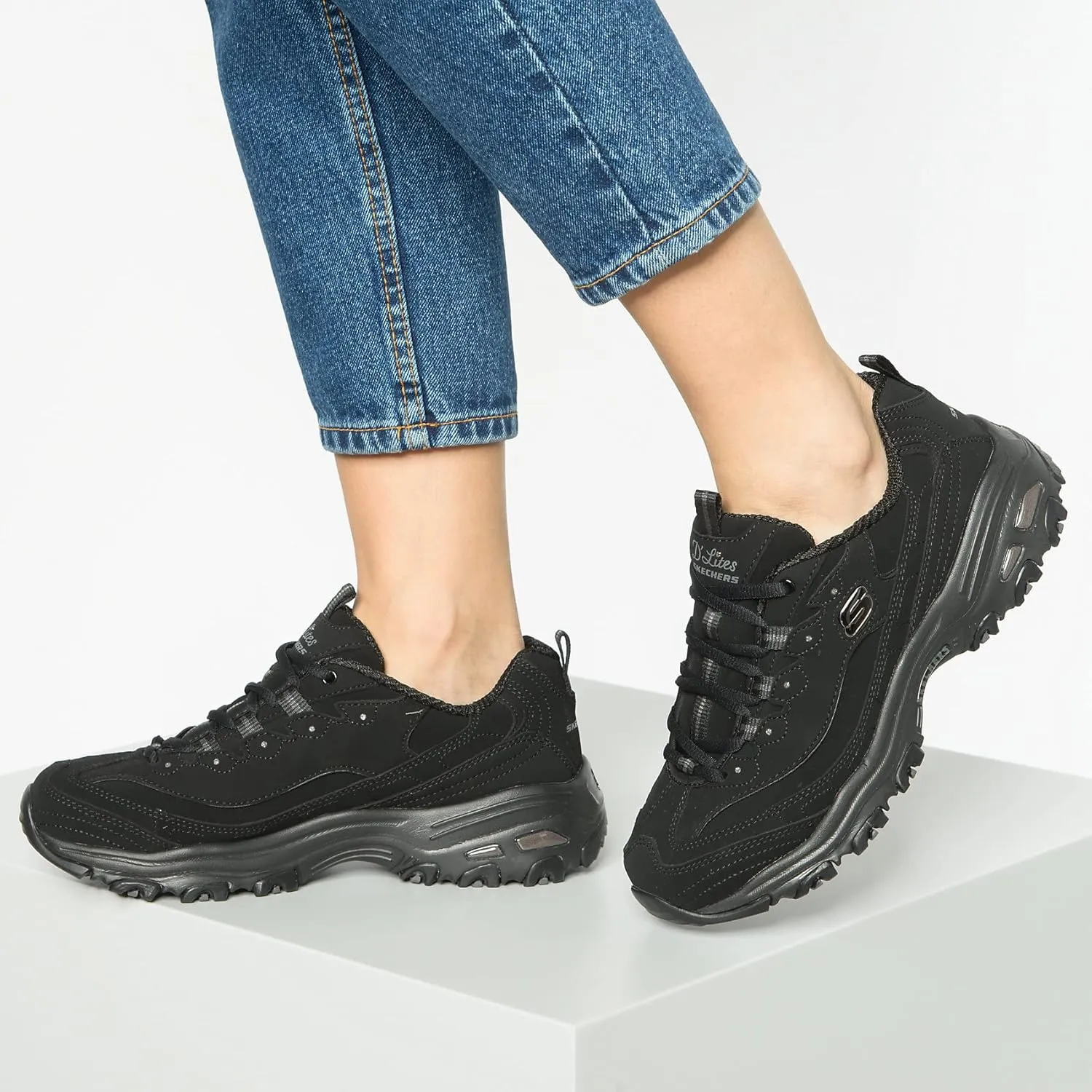 Skechers Women's D'Lites Fresh Start Memory Foam Lace-up Sneaker Fashion