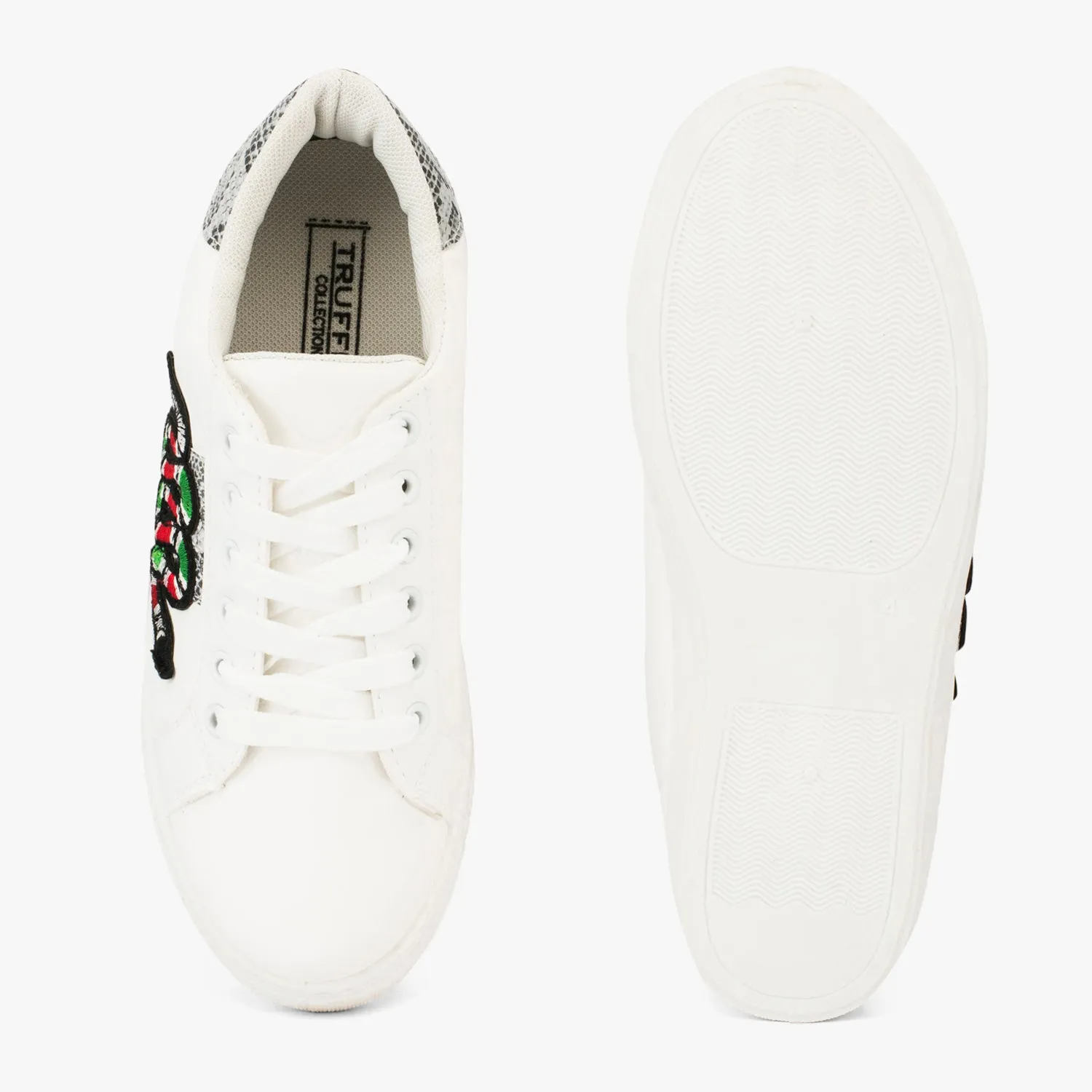 Snake Detail Lace Up Trainer