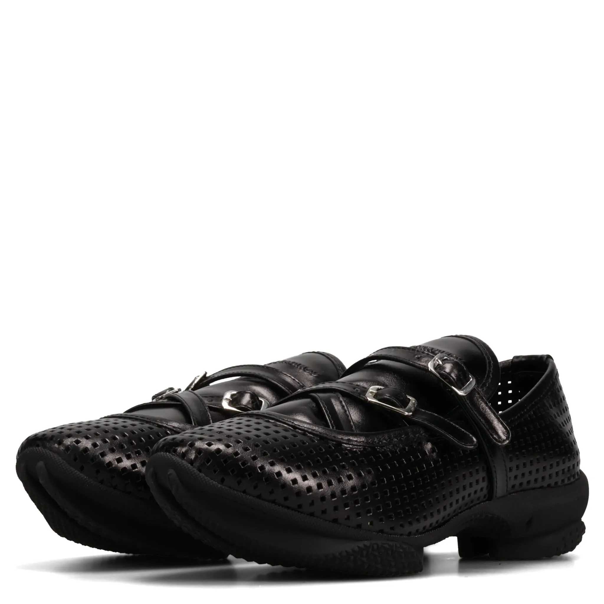 SONIA BUCKLED LOAFER / PERFORATED BLACK