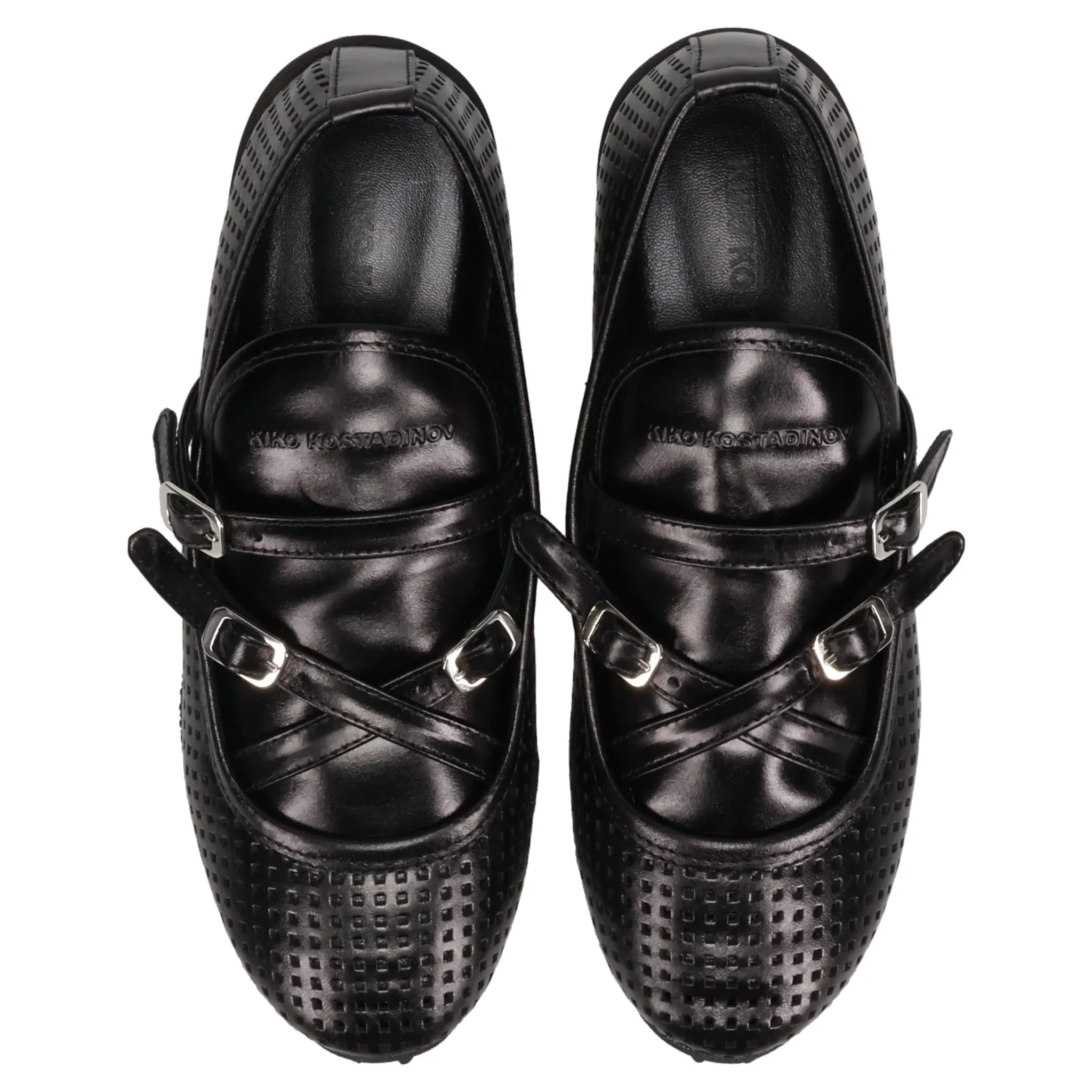 SONIA BUCKLED LOAFER / PERFORATED BLACK