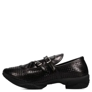 SONIA BUCKLED LOAFER / PERFORATED BLACK
