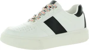 Steve Madden Eager Black Multi Lace Up Rounded Close Toe Fashion Sneaker