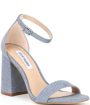 strap Act fast Dillion Complete product line Steve Heeled Madden Women Ankle Sandal,Blue