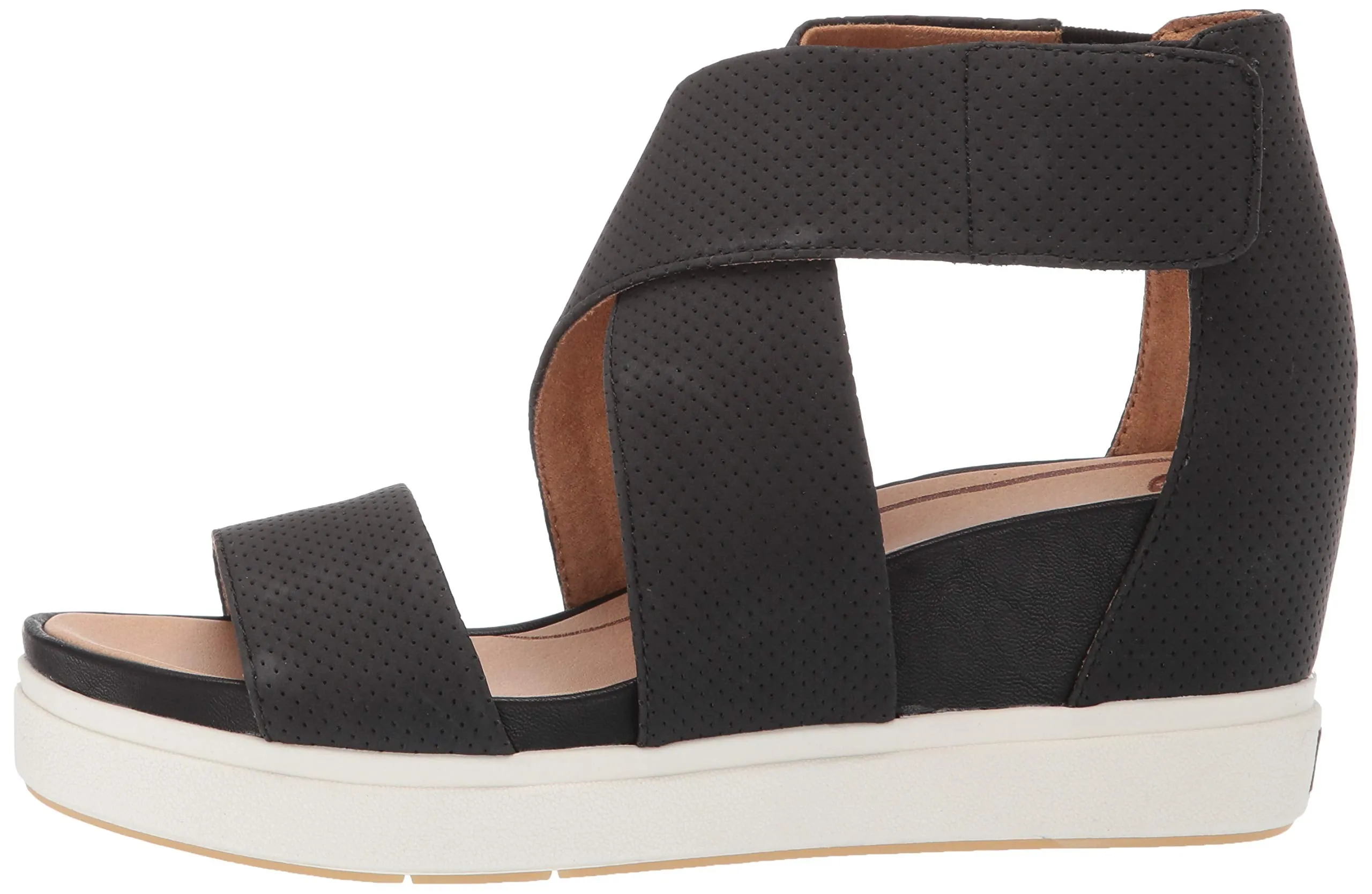 Strap Best-value Wedge Open Sheena Black Fashion Diverse collection 8  Toe Sandals Smooth Shoes Scholl's Dr.