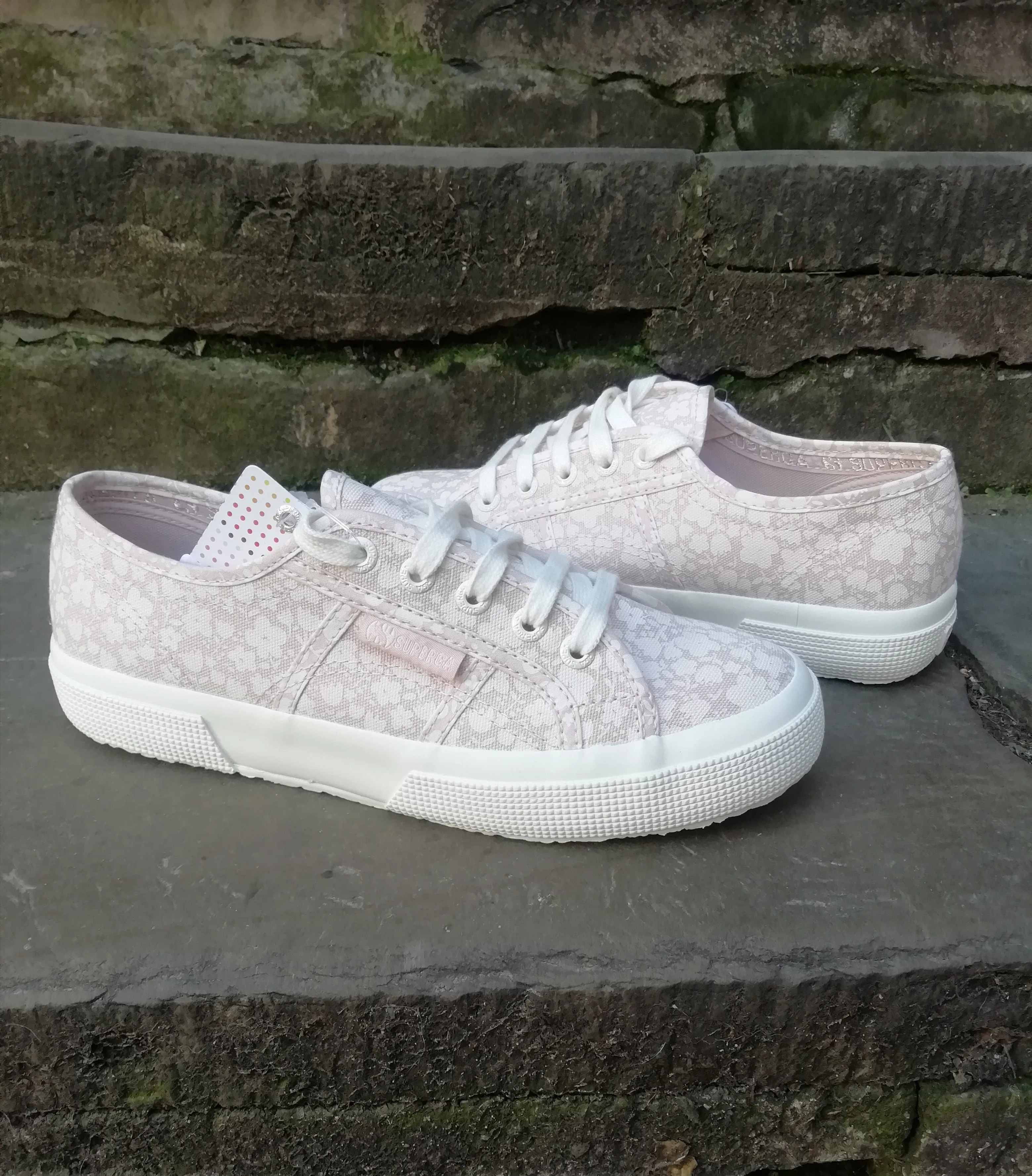 Superga Cotu White Avorio Pink Skin. Only size 3 left.