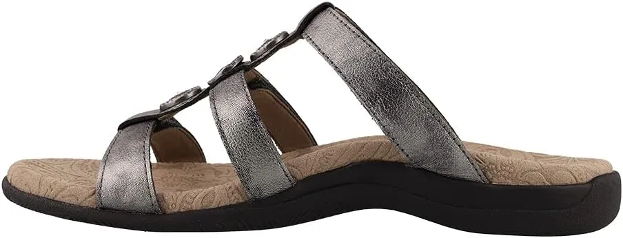 Taos Prize 4 Women's Walking Sandal - Stylish and Adjustable Three Strap Open Back Slide On Walking Sandal with Premium Arch Support and Cushioning for All Day Comfort