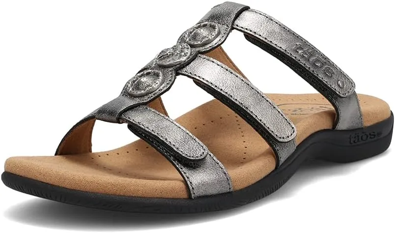 Taos Prize 4 Women's Walking Sandal - Stylish and Adjustable Three Strap Open Back Slide On Walking Sandal with Premium Arch Support and Cushioning for All Day Comfort