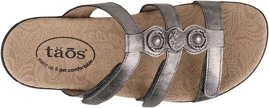 Taos Prize 4 Women's Walking Sandal - Stylish and Adjustable Three Strap Open Back Slide On Walking Sandal with Premium Arch Support and Cushioning for All Day Comfort