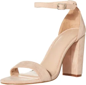 The Drop Women's Rebecca Heeled Sandal, Blush Micro, 7.5 B US