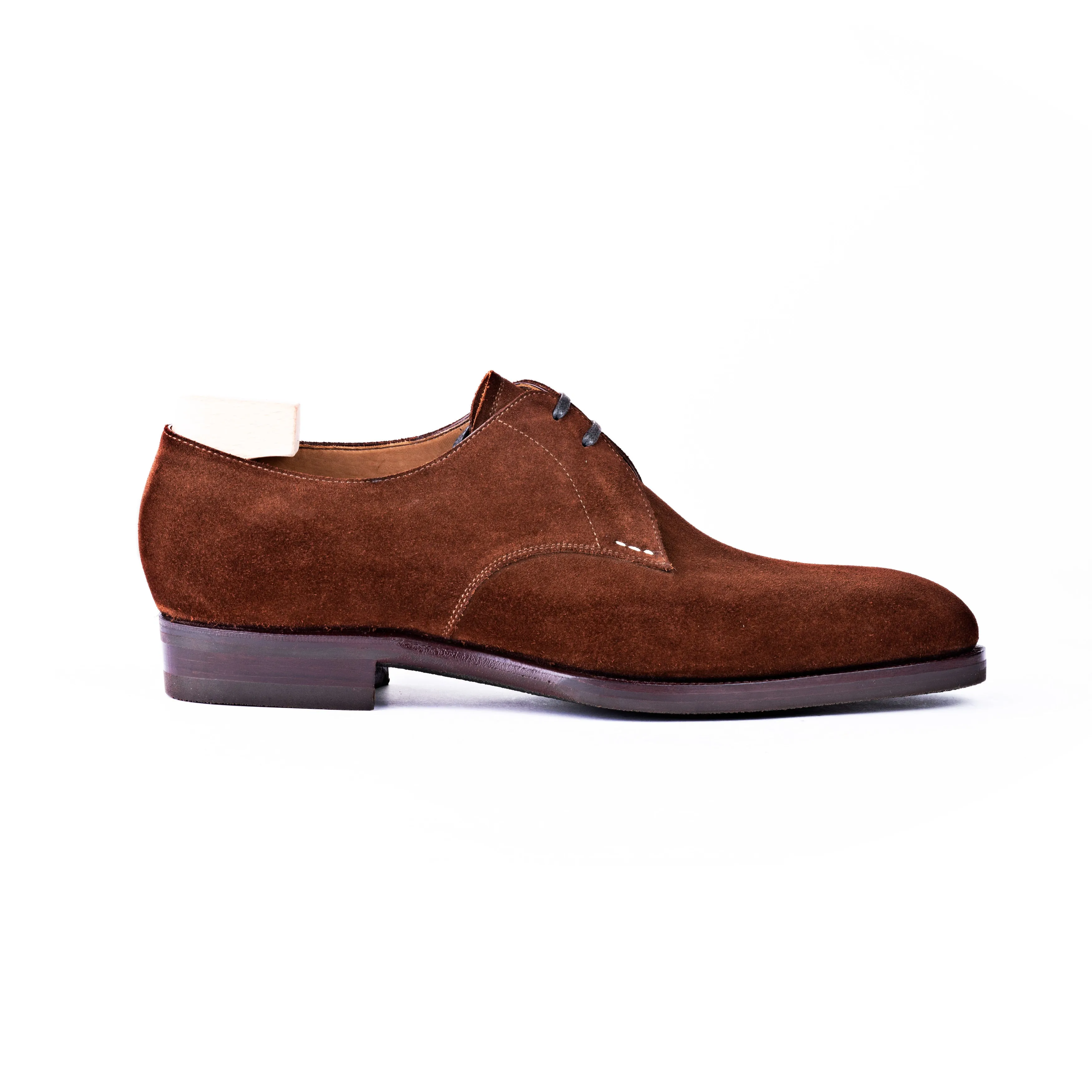 The Two Eyelets Derby in Tabaccho Hunting suede