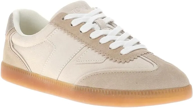 TOMS Womens Collins Suede Lace Up Sneakers Shoes Casual - Beige