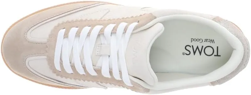 TOMS Womens Collins Suede Lace Up Sneakers Shoes Casual - Beige