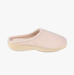 Totes Isotoner POPCORN TERRY Womens Mule Slippers Natural