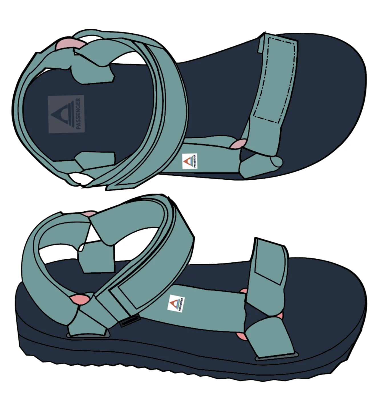 Venice Sandal - Deep Sea
