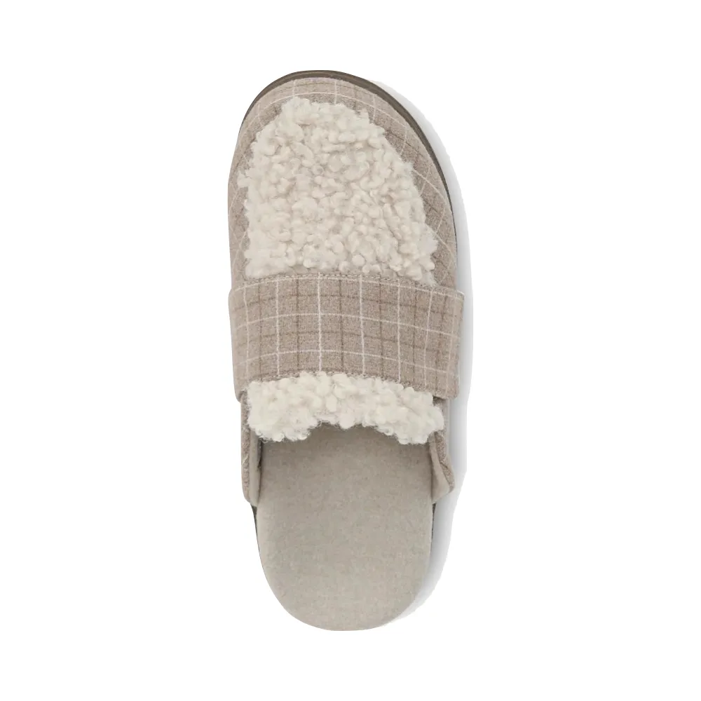 Vionic Women's Gemma II Mule Slipper (Cream Plaid)