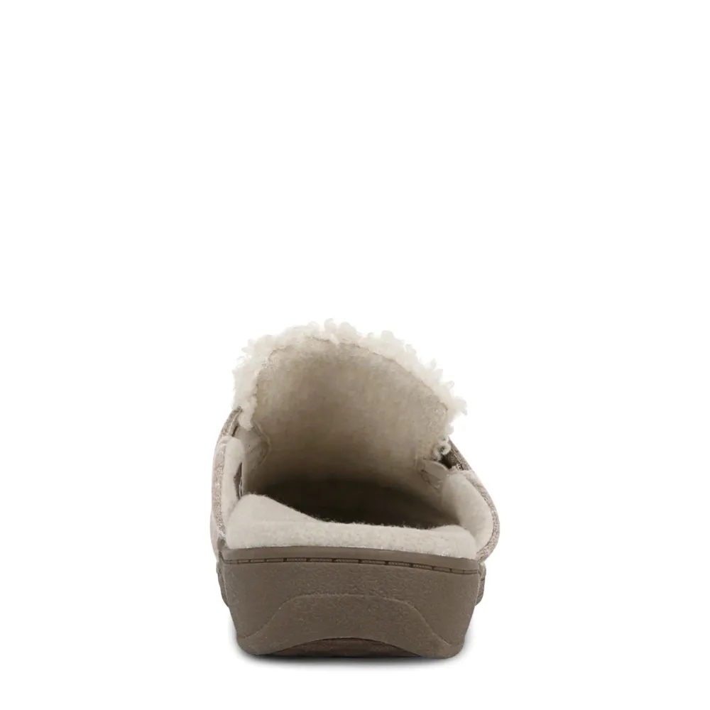 Vionic Women's Gemma II Mule Slipper (Cream Plaid)