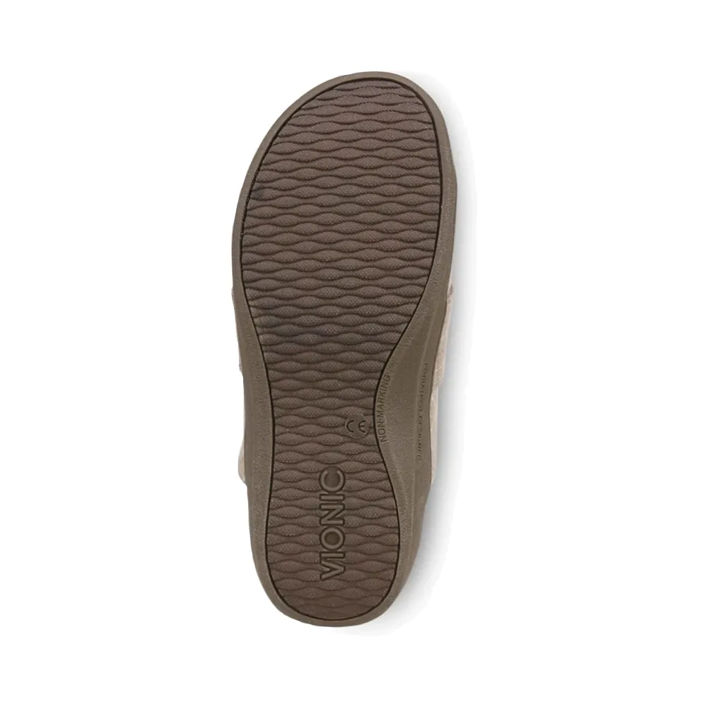 Vionic Women's Gemma II Mule Slipper (Cream Plaid)