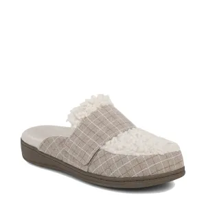 Vionic Women's Gemma II Mule Slipper (Cream Plaid)