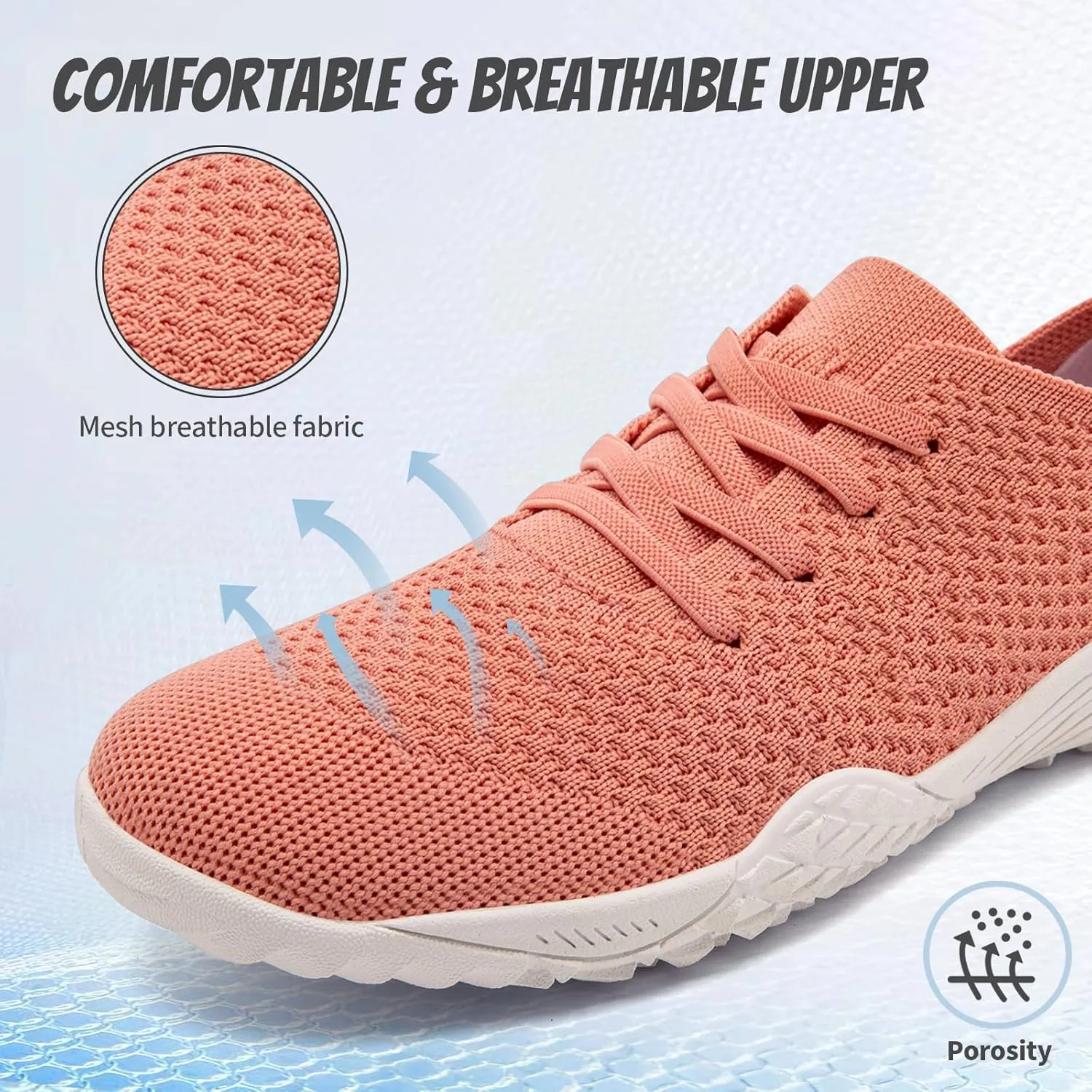 WCIDFY Barefoot Women Zero Drop Running Shoes Non Slip Minimalist Tennis Shoes Lightweight Wide Toe Walking Sneaker