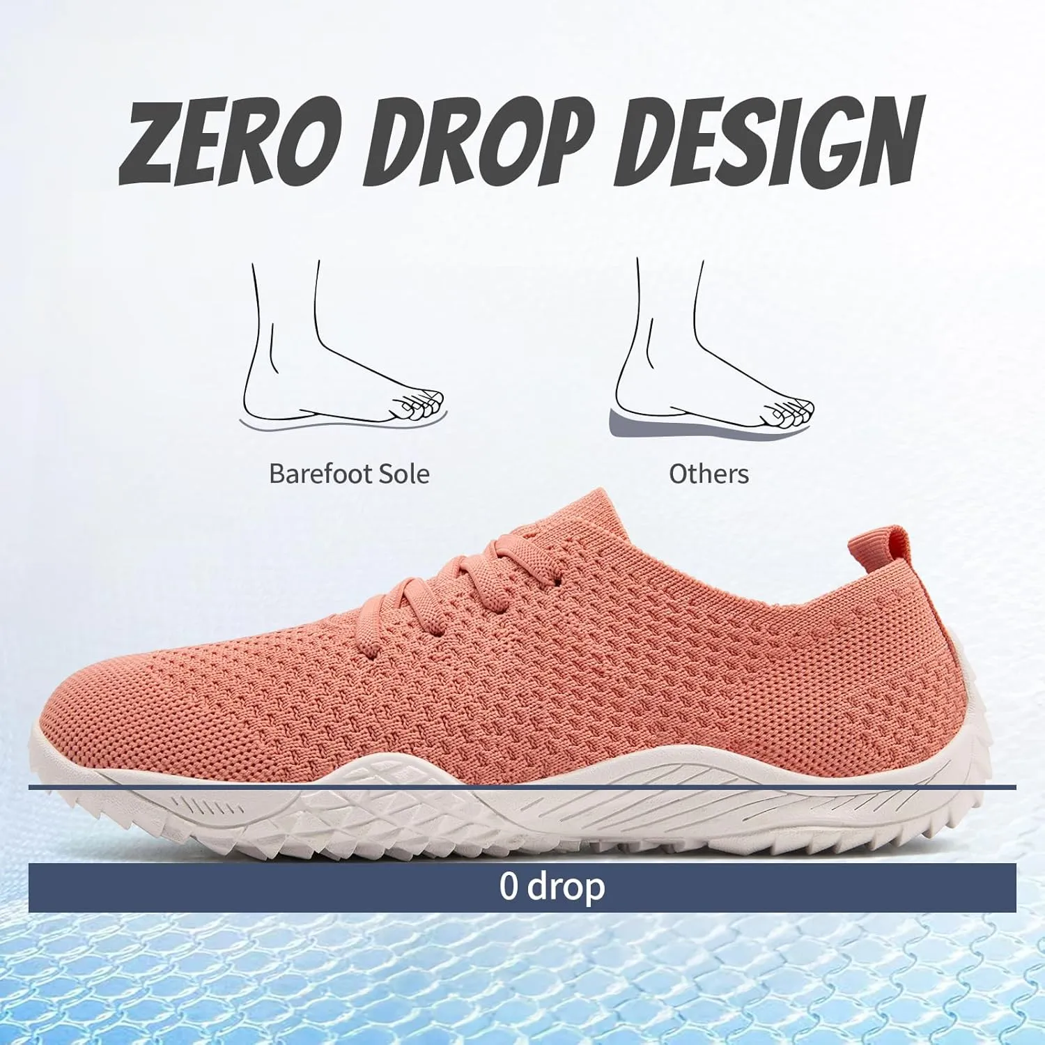 WCIDFY Barefoot Women Zero Drop Running Shoes Non Slip Minimalist Tennis Shoes Lightweight Wide Toe Walking Sneaker