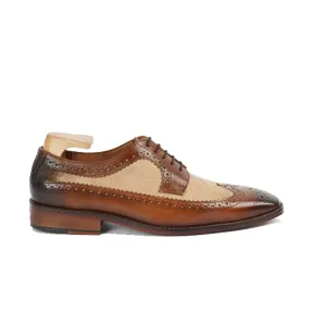 Wingtip Derby Dress Up Brown Leather Shoes