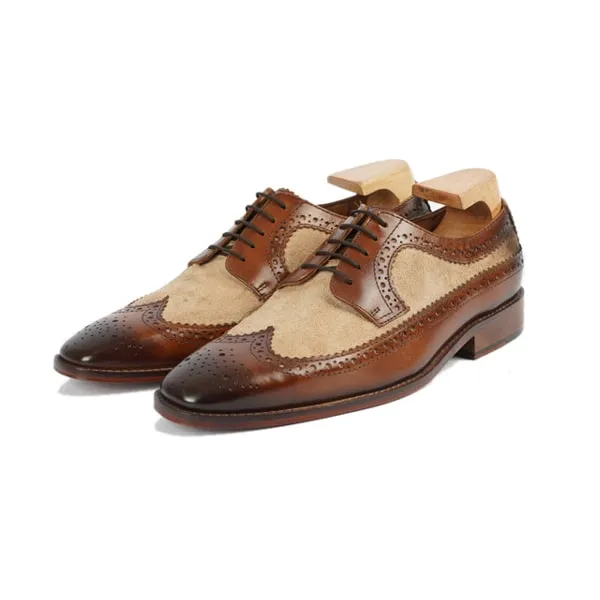 Wingtip Derby Dress Up Brown Leather Shoes