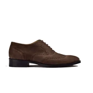 Wingtip Suede Leather Derby Shoes