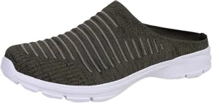 Women's Backless Slip on Mesh Sneakers Shoes Womens Tennis Shoes Loafers Black Casual Shoes Women's Fashion Sneakers Brown Tennis Shoe Loafers Shoe