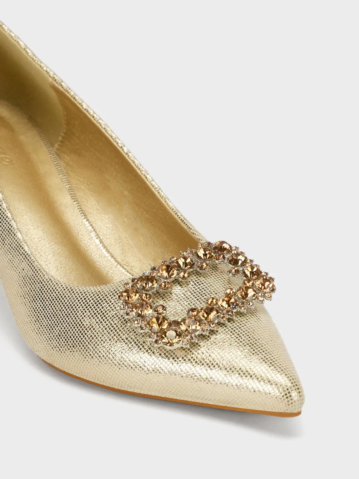 Womens "FENUKU" Diamante Brooch Courts