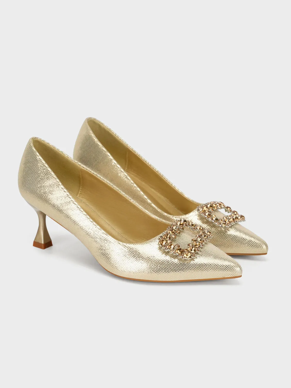 Womens "FENUKU" Diamante Brooch Courts
