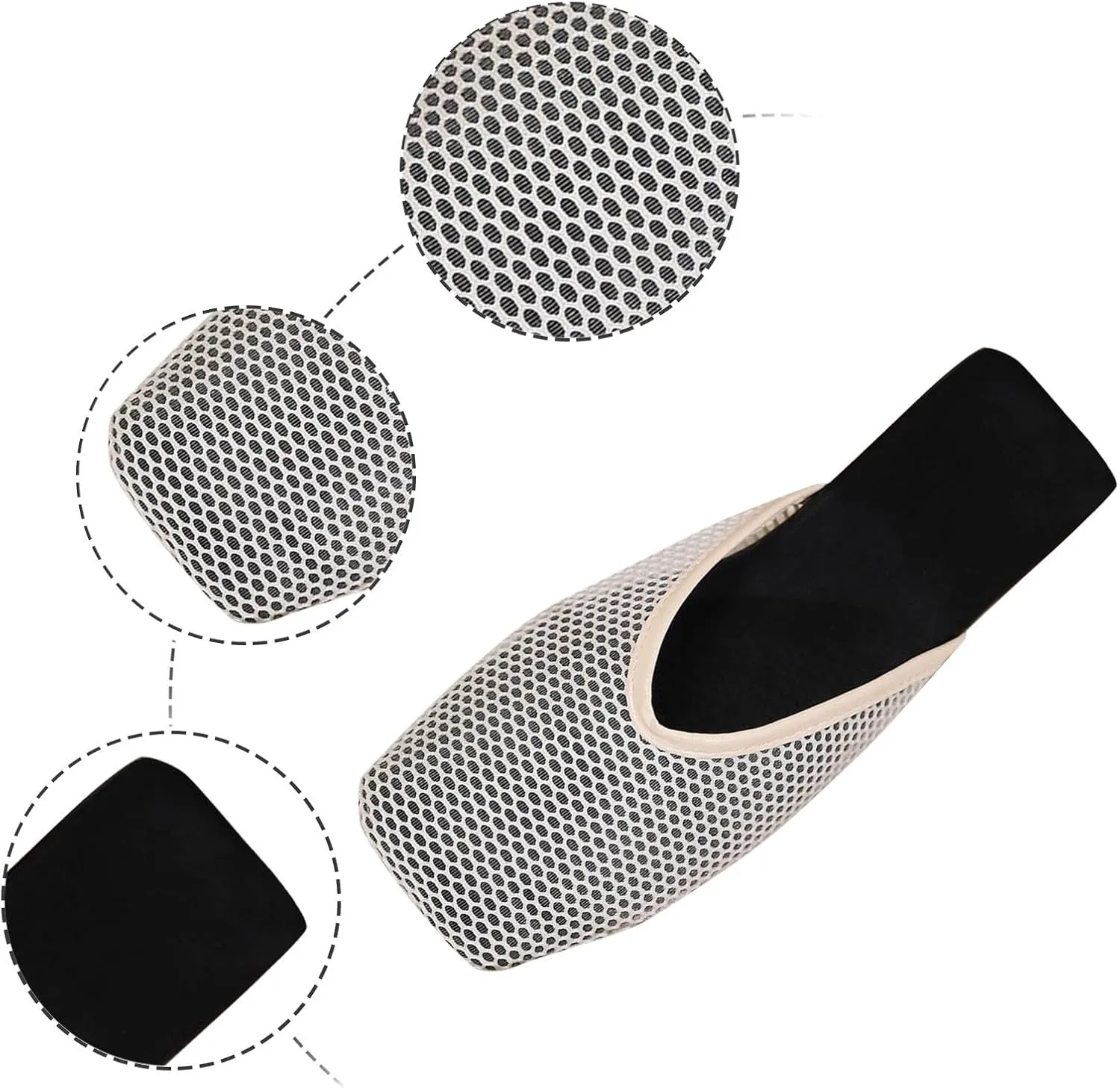 Womens Summer Flat Sandals Slip on Mule Slides Hollow Out Mesh Beach Flats Sandal Closed Toe Casual Slippers Shoes