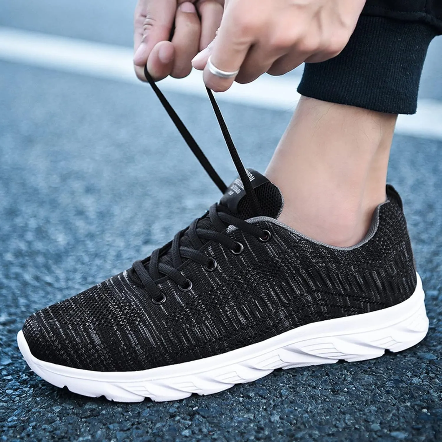 Y-3 Men's Sneaker Fashion Men Mesh Mountaineering Casual Sport Shoes Lace Up Solid Mens Sneakers Size 9 Air