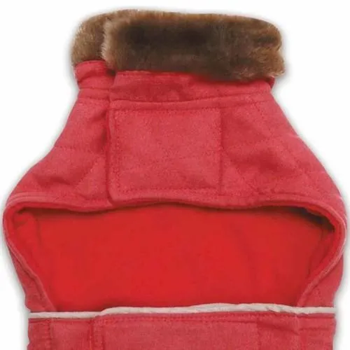 Zack and Zoey Elements Derby Quilted Dog Coat - Red