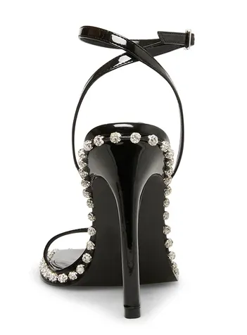 Zelle Rhinestone Trim Heels