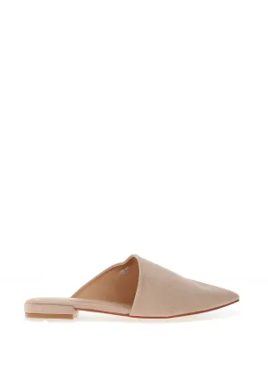 Zen Collection Flat Mule Shoes, Beige