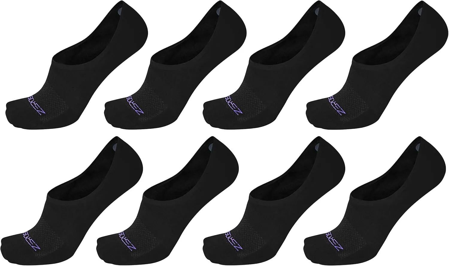 ZeroSock Womens Bamboo Ankle Wraith Hidden Ankle Sock With Mesh Ventilation, Anti-Tear Double Thread Bottoms
