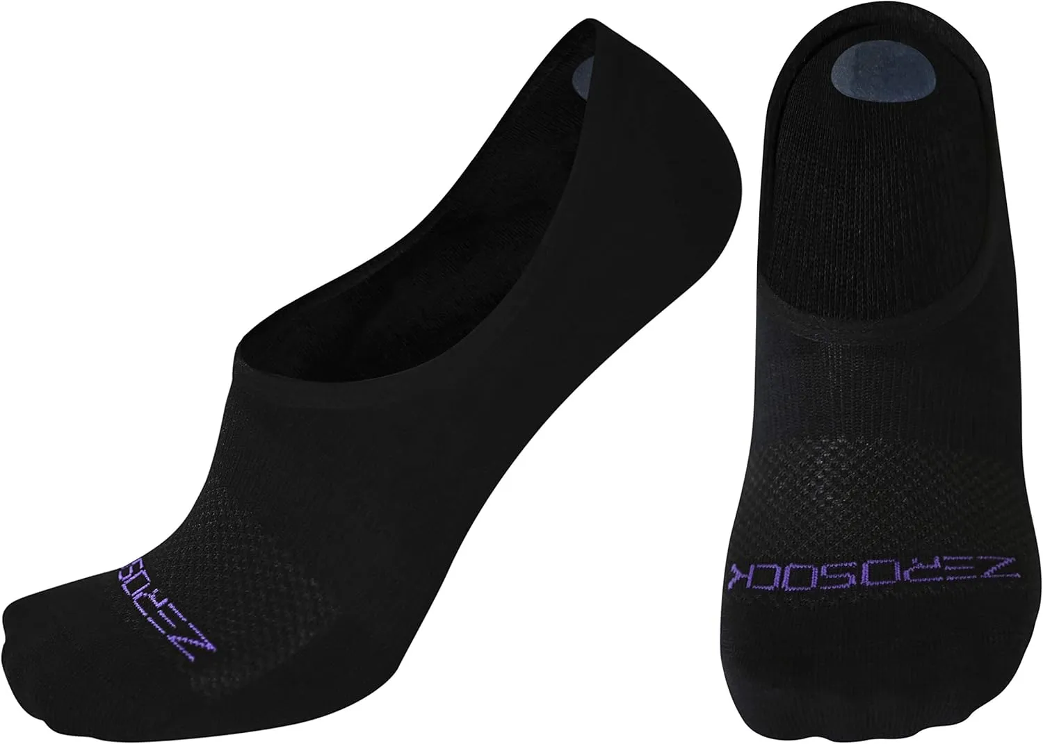 ZeroSock Womens Bamboo Ankle Wraith Hidden Ankle Sock With Mesh Ventilation, Anti-Tear Double Thread Bottoms